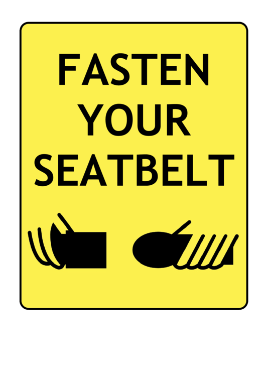 Fasten Seatbelt Sign Template Printable pdf