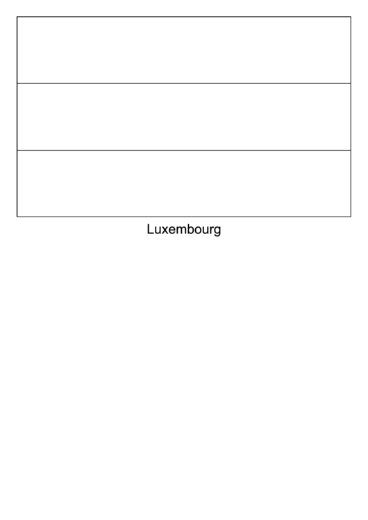 Luxembourg Flag Template Printable pdf