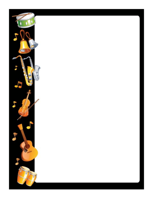 Saxophones Border Printable pdf