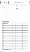 Detailed Descriptive List Form H