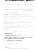 Maryland Commercial Lease Agreement Template