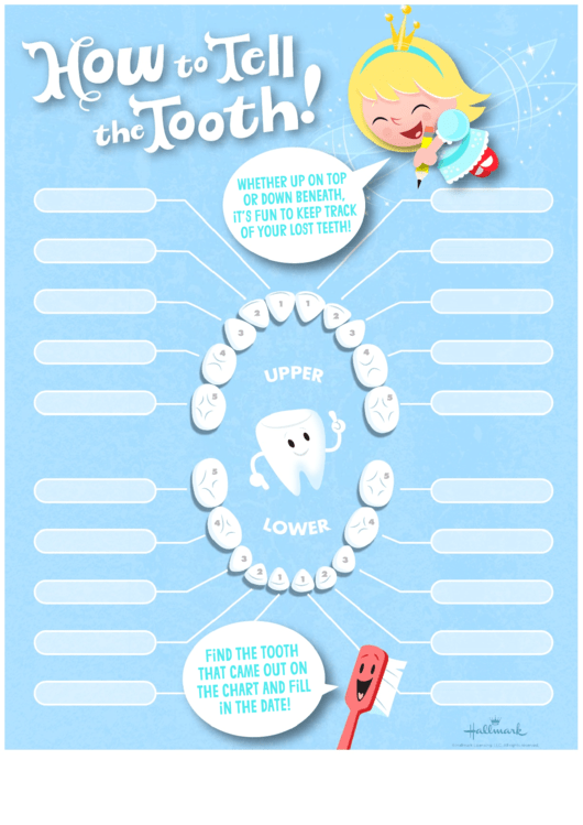 Tooth Loss Chart - Blue Printable pdf