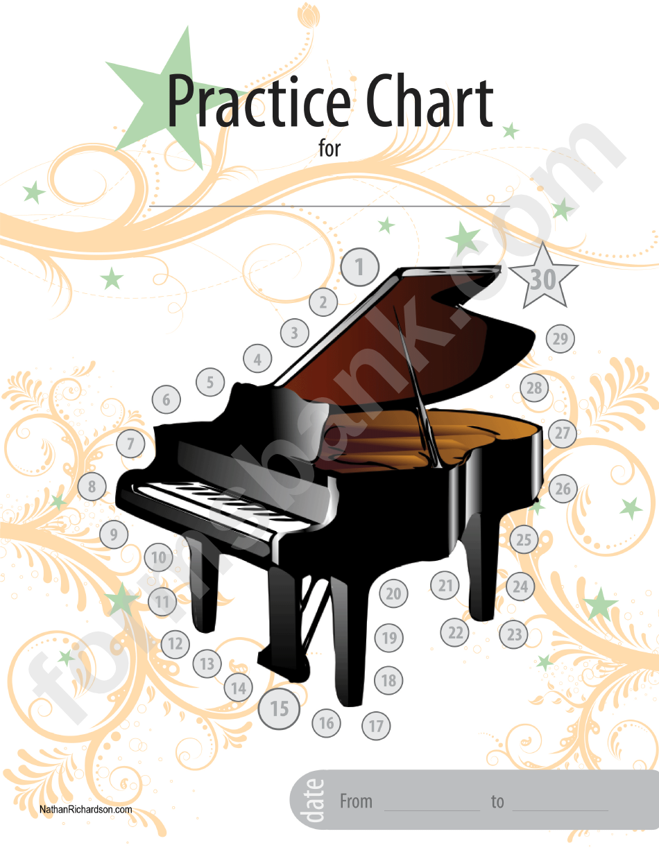 Music Practice Chart printable pdf download