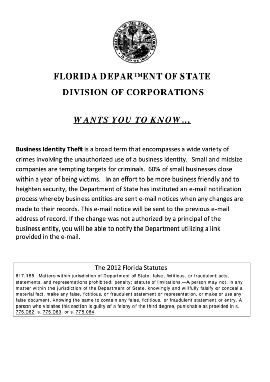 Articles Of Organization For Florida Limited Liability Company