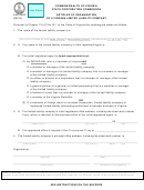 Form Llc-1011 - Articles Of Organization Of A Virginia Limited Liability Company