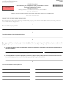 State Of Hawaii - Articles Of Organization For Limited Liability Company Template