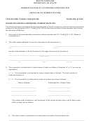 Fillable Articles Of Domestication - South Carolina Secretary Of State Printable pdf