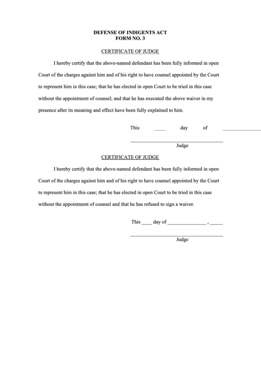 Certificate Of Judge Printable pdf