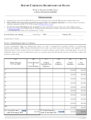 Annual Financial Report Form For Charities - South Carolina Secretary Of State - 2017