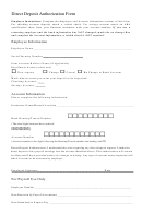 Direct Deposit Authorization Form