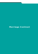 Marriage Contract Printable pdf