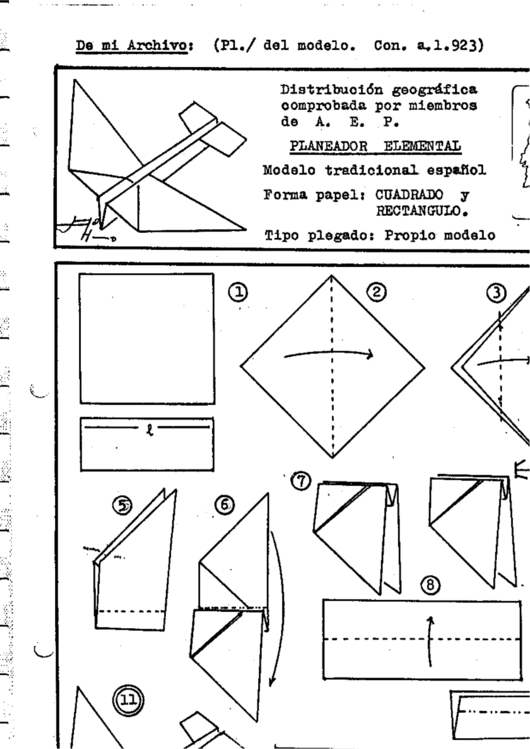 Elementary Glider Printable pdf