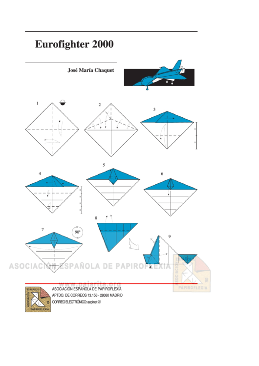 Eurofighter 2000 Paper Airplane Printable pdf