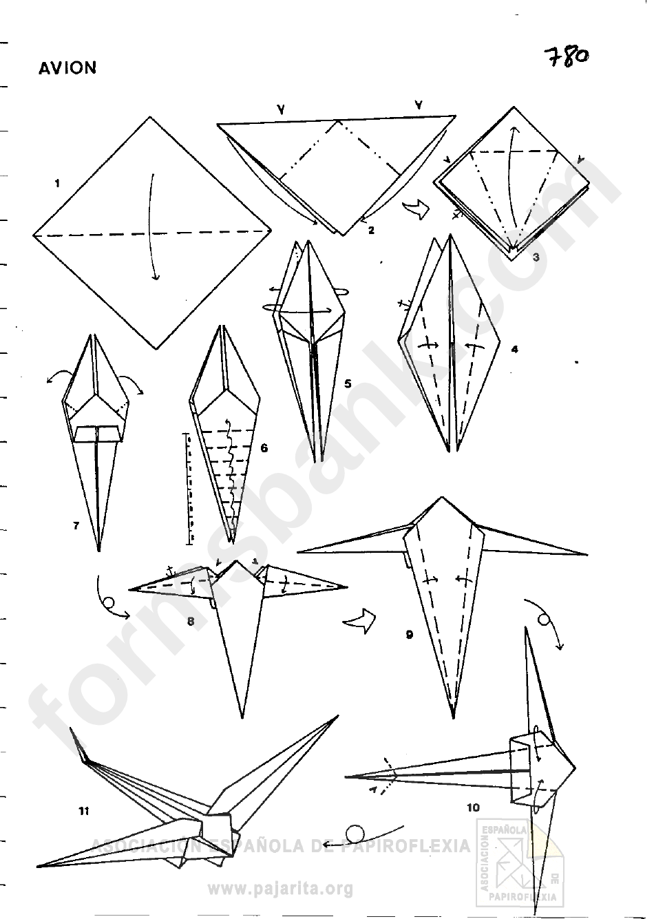 Avion Paper Airplane Instructions