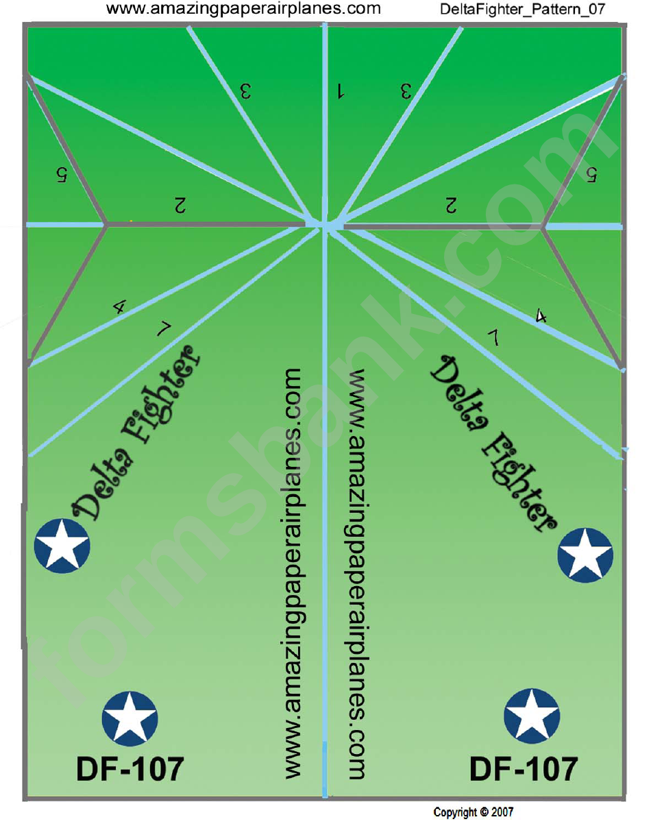 Green Delta Fighter printable pdf download