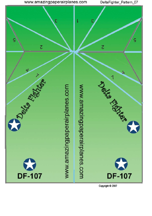 Green Delta Fighter Printable pdf