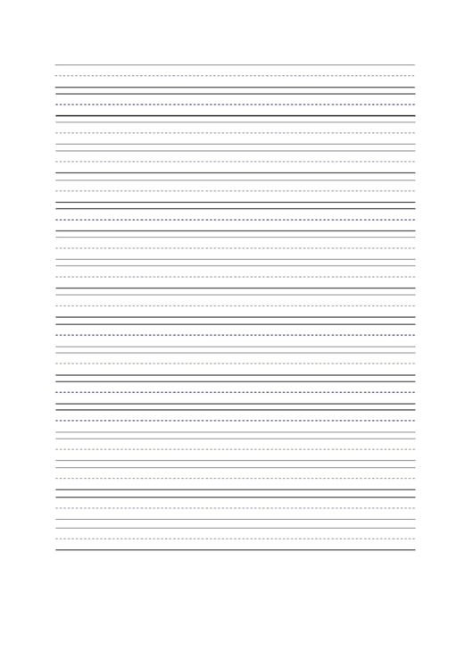 French Lined Handwriting Paper A4 Printable pdf