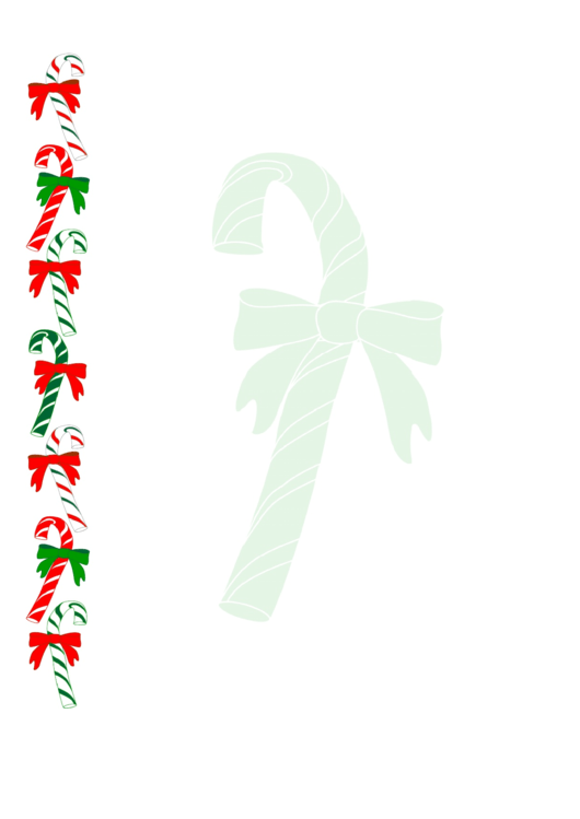 Candy Canes Template Printable pdf