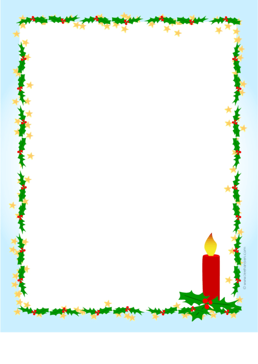 Christmas Paper Border Template Printable pdf
