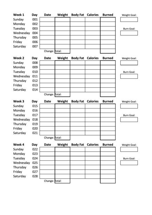Body Measurement Chart Printable pdf