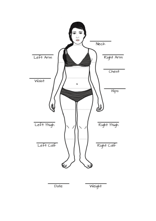Female Body Measurements Chart