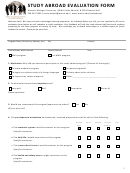 Study Abroad Evaluation Form