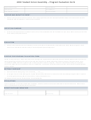 Ucsc Student Union Assembly - Program Evaluation Form
