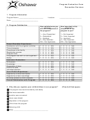 Program Evaluation Form Recreation Services - Lin