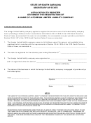 Application To Register Or Renew The Registration Of A Name Of A Foreign Limited Liability Company - South Carolina Secretary Of State