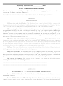 New York Limited Liability Company Operating Agreement Template