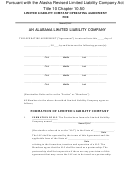Limited Liability Company Agreement Operating Agreement For An Alabama Llc