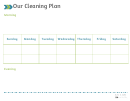 Blank Weekly Cleaning Plan Template