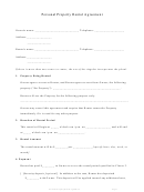 Personal Property Rental Agreement Template