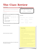 The Class Book Review Template