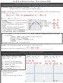 Parabolas And Quadratic Worksheet