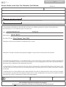 Form 01-339 - Texas Sales And Use Tax Resale Certificate
