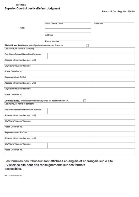 Fillable Default Judgement Printable pdf