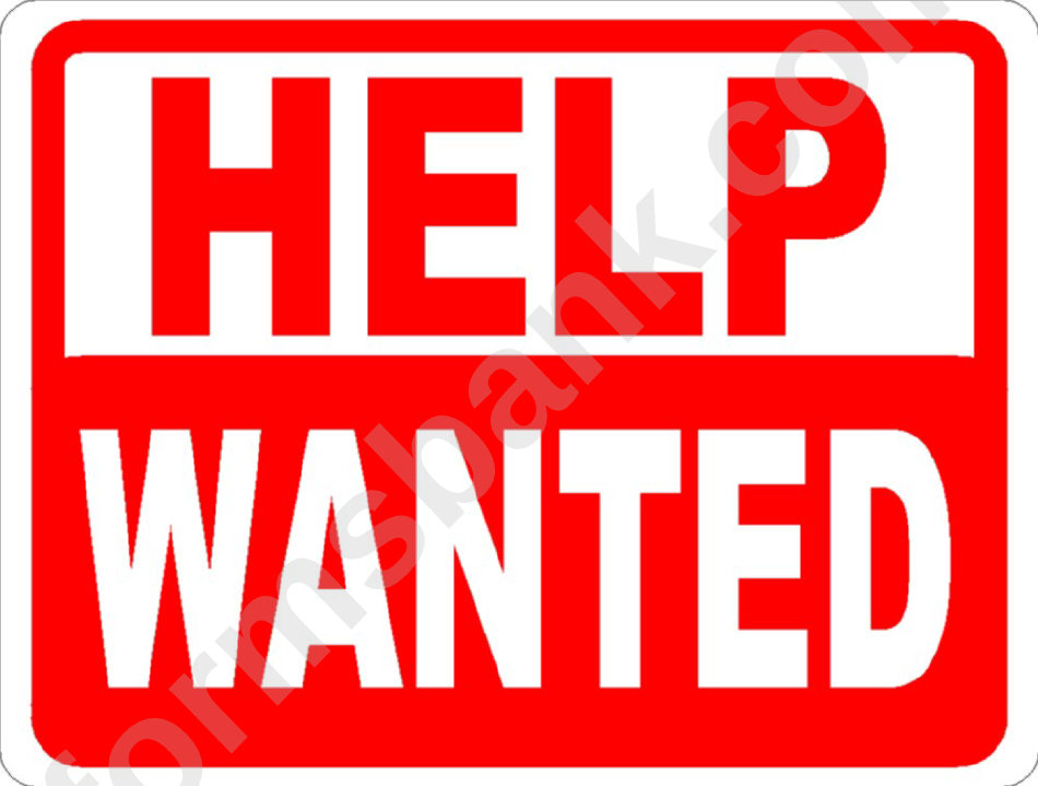 Help Wanted Sign Template printable pdf download