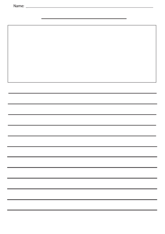 Lined Paper With Picture Box Printable pdf