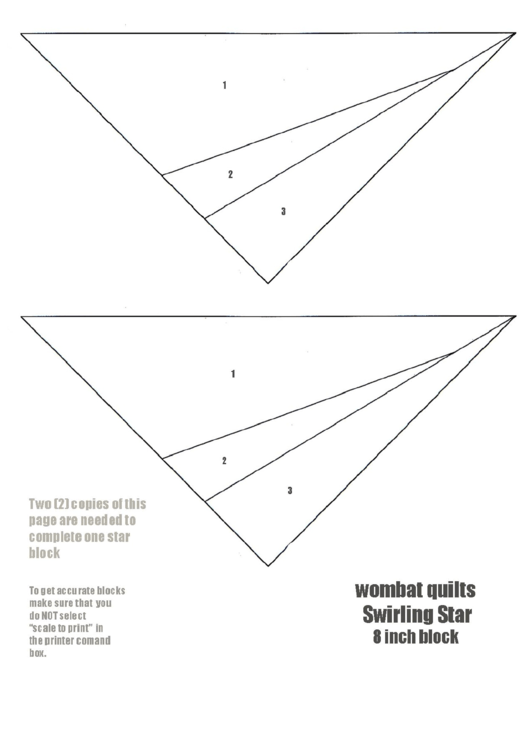 Swirling Paper Star Template Printable pdf