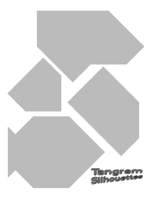 Tangram Solhouettes Printable pdf