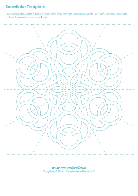 Paper Snowflake Template Printable pdf