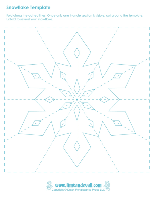 Paper Snowflake Template Printable pdf