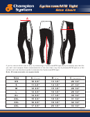 Champion System Cyclocross/mtb Tight Size Chart