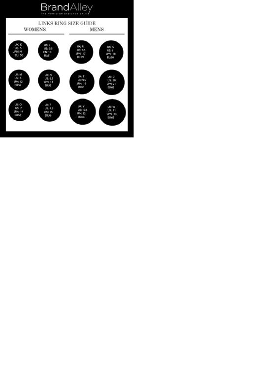 Brand Alley Ring Size Guide Printable pdf
