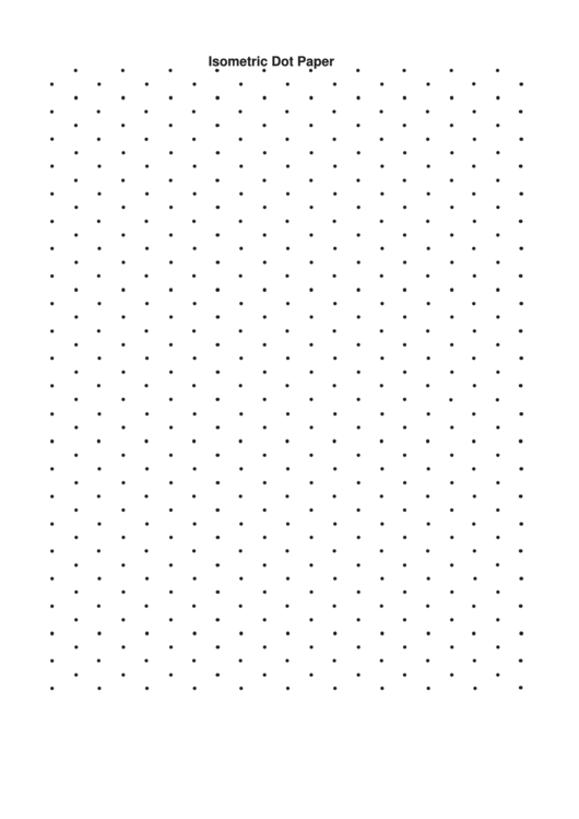 Isometric Dot Paper Printable pdf