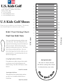 U.s Kids Golf Shoes Size Chart
