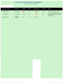 Project Checklist Template Printable pdf