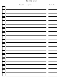 To-do List Template