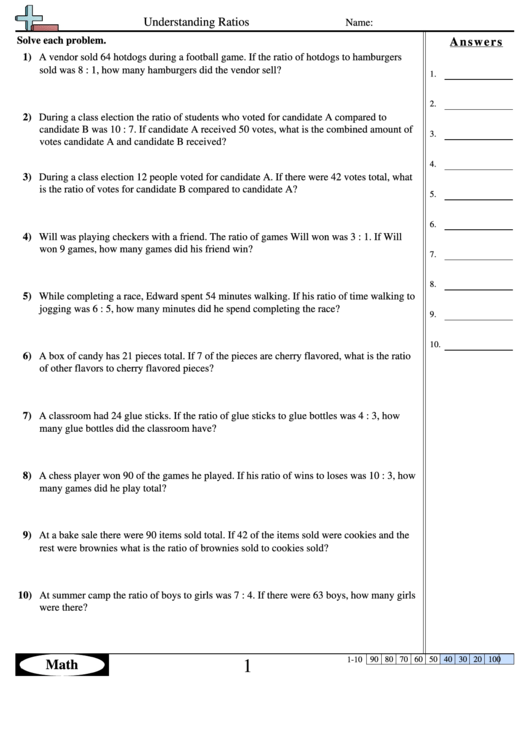 ratio application homework 3 answer key